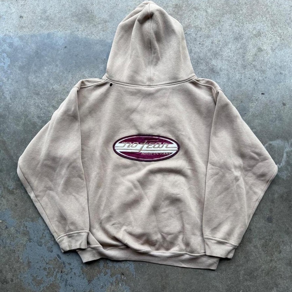 Y2K No Fear high octane quarter zip Hoodie size L